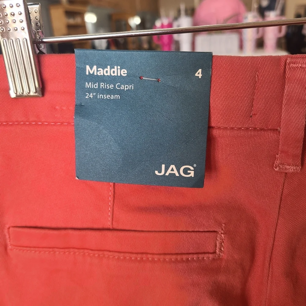 JAG Maddie Capri Pants Coral Rose Size 4 / 24 - Picture 4 of 6